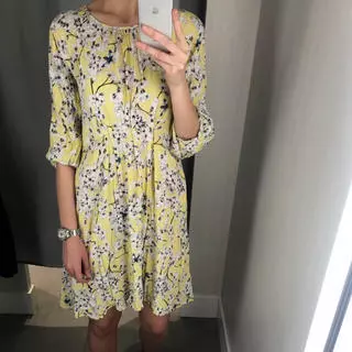 H&M sárga virágmintás ruha