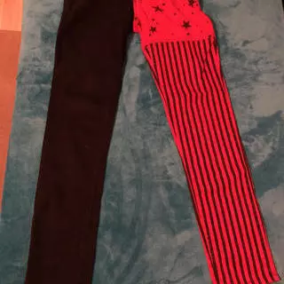 Piros-fekete Jing nadrág